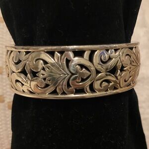 Brighton Silver Bracelet Bangle with Intricate Design